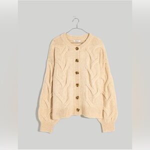Madewell Ashmont Cardigan Sweater in Heather Powder NWT Size Medium